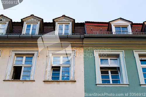 Image of Yellow and green houses