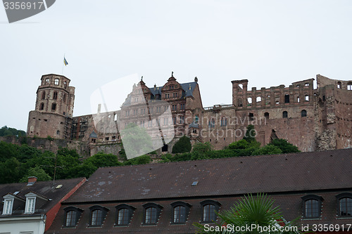 Image of Heidelberg\'s castle from the citycenter
