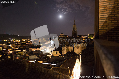 Image of Church and moon in Toledo