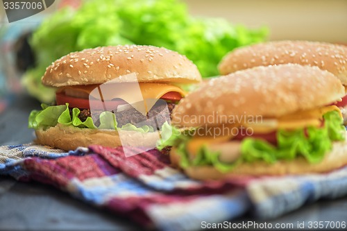 Image of home made burgers