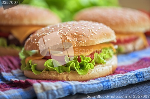 Image of home made burgers