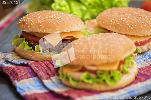 Image of home made burgers