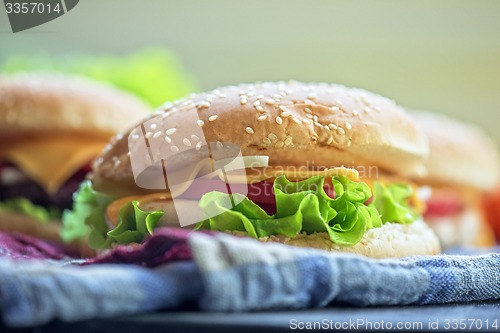 Image of home made burgers