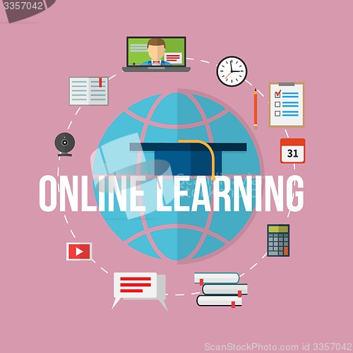 Image of Concept for distance education, online learning.