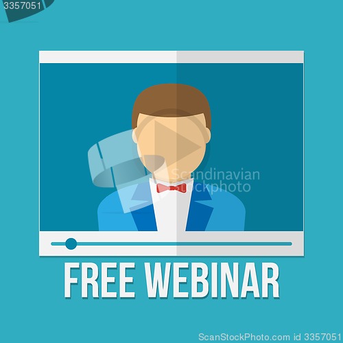 Image of Online education concept. Webinar. 
