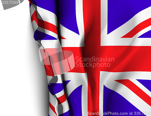 Image of Waving flag of Uk - United Kingdom