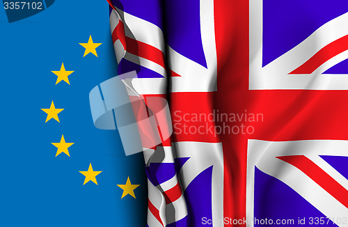 Image of EU and UK flag