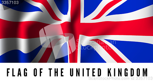 Image of Waving flag of Uk - United Kingdom