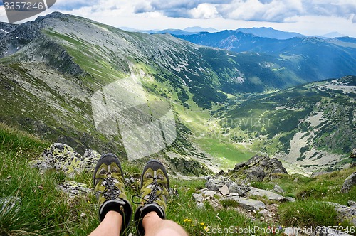 Image of Summer hiking in the mountains