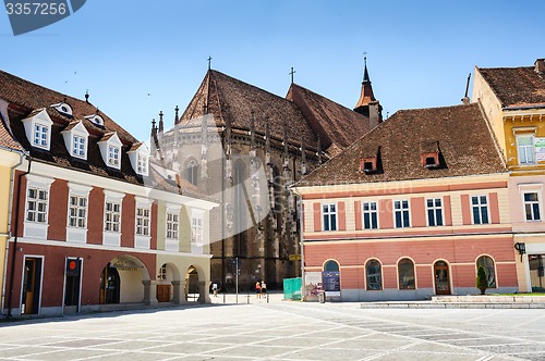 Image of Black Church near the Council Square in Brasov, Romania