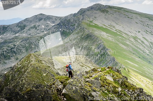 Image of Summer hiking in the mountains.
