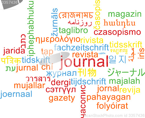 Image of Journal multilanguage wordcloud background concept