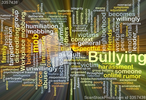 Image of Bullying background concept glowing