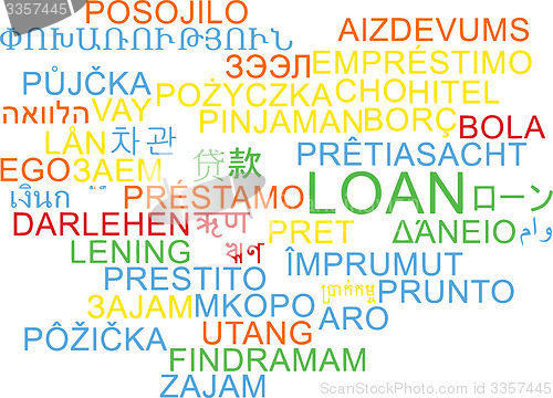 Image of Loan multilanguage wordcloud background concept