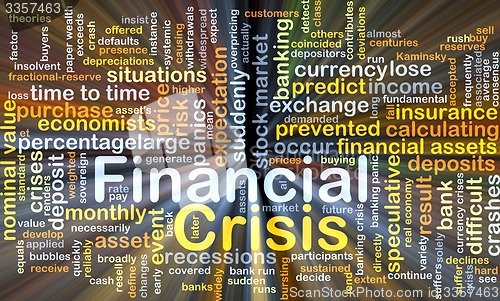 Image of Financial crisis background concept glowing