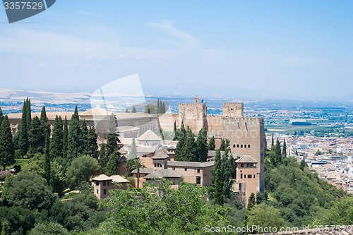 Image of Alhambra and the mountains