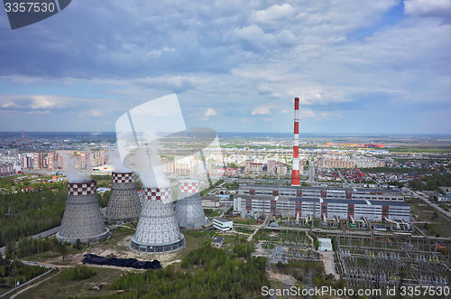 Image of Combined heat and power factory. Tyumen. Russia