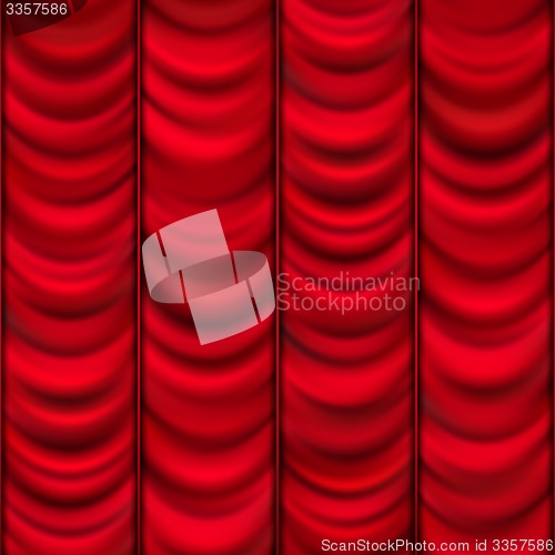 Image of Red curtain background template. EPS 10