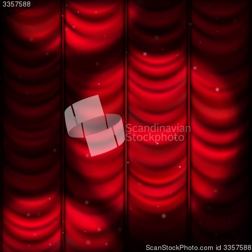 Image of Red curtain with spot light. EPS 10