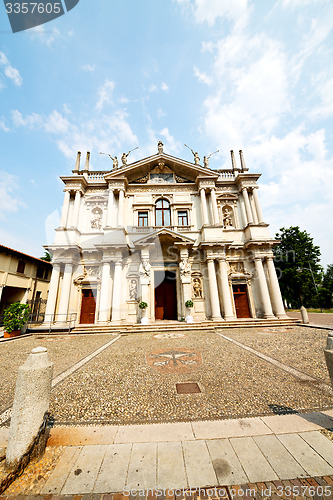 Image of building old   in italy   milan religion     sunlight