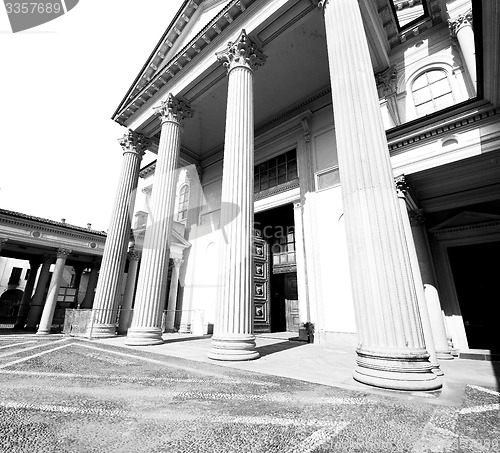Image of beautiful old architecture in italy europe milan religion    and