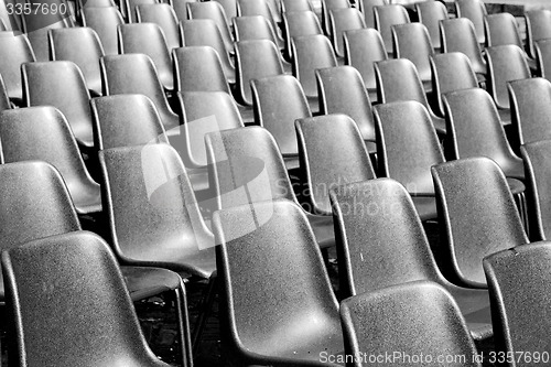 Image of empty seat in italy europe background black  texture