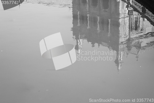 Image of Reflection of a building in Spain square