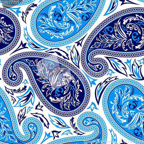 Image of Oriental paisley seamless pattern