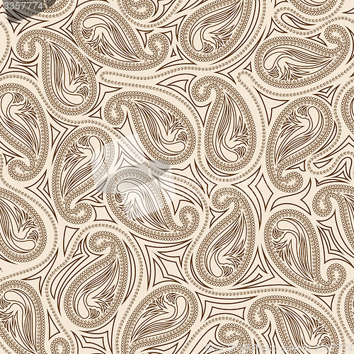 Image of Oriental paisley seamless pattern