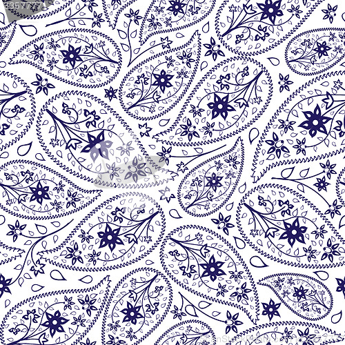 Image of Oriental paisley seamless pattern