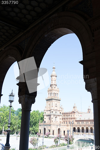 Image of Tower under an arch