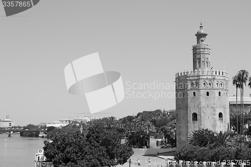 Image of Gold tower in black and white