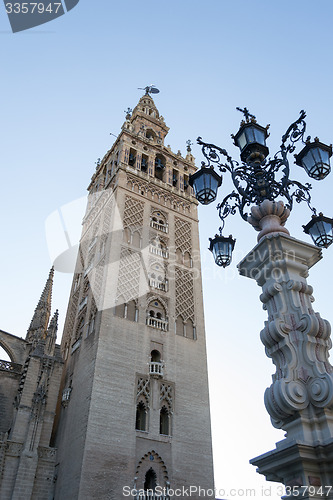 Image of Giralda and Lamp post