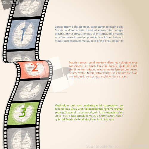 Image of Film strip countdown infographic 