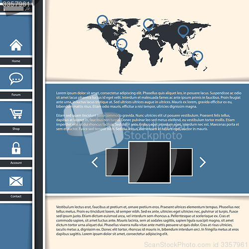 Image of Cool blue website template design