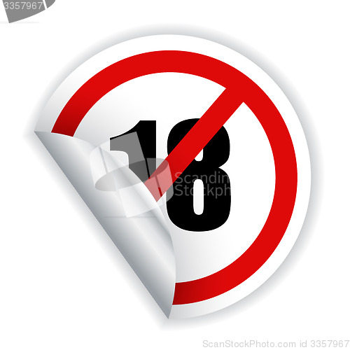 Image of Under age forbidden peeled sticker 