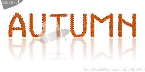 Image of inscription Autumn from the autumn leaves
