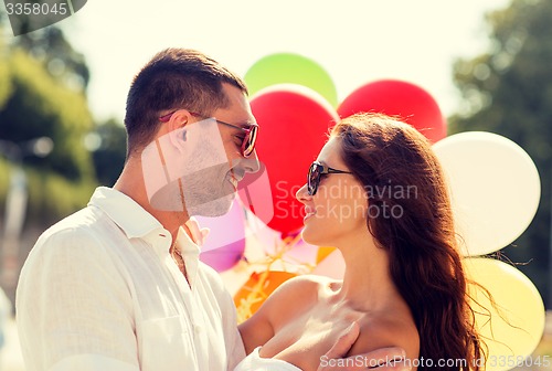 Image of smiling couple in city