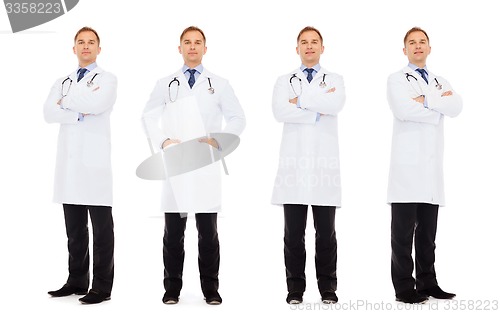 Image of happy doctors with stethoscope