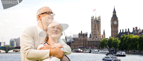 Image of happy senior couple in london city