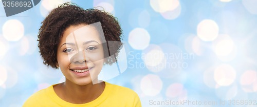 Image of happy african american young woman face