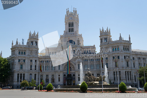 Image of Madrid city hall during the gay pride