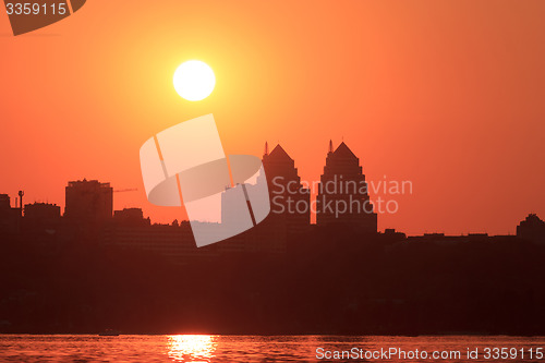 Image of Urban sunset in Dnipropetrovsk