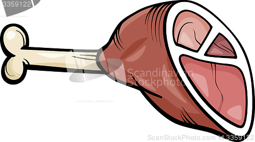 Image of ham meat cartoon clip art