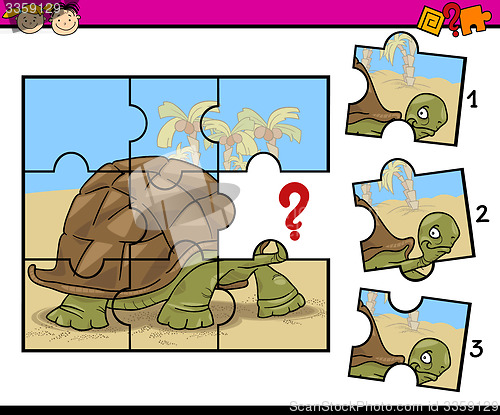 Image of jigsaw puzzle cartoon game