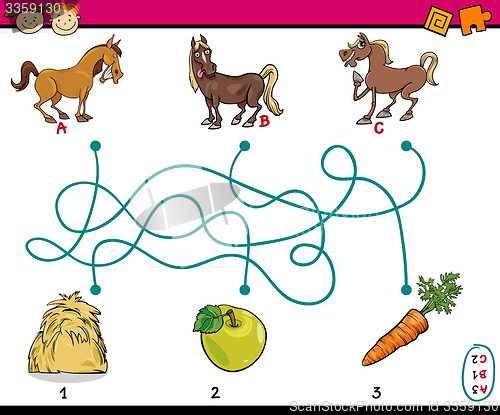 Image of paths or maze cartoon task