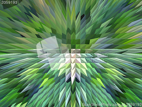 Image of green abstract background with sharp thorns