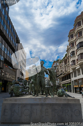 Image of Running of the bulls monument