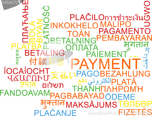 Image of Payment multilanguage wordcloud background concept