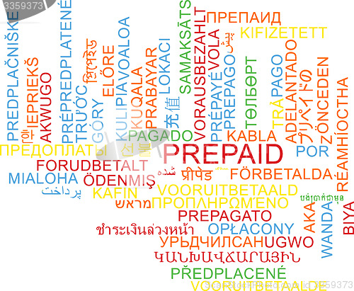 Image of Prepaid multilanguage wordcloud background concept